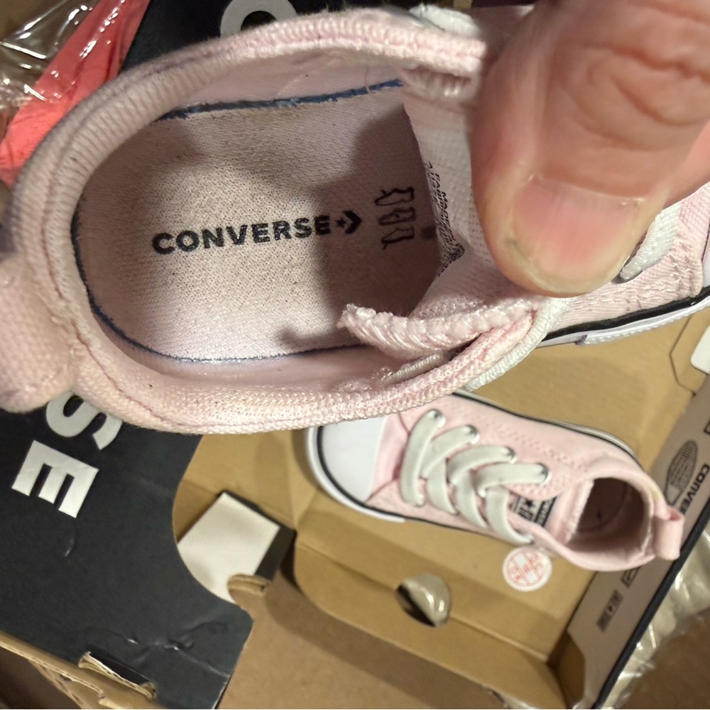Converse Kids Light Pink Sneakers - Picture 3 of 4